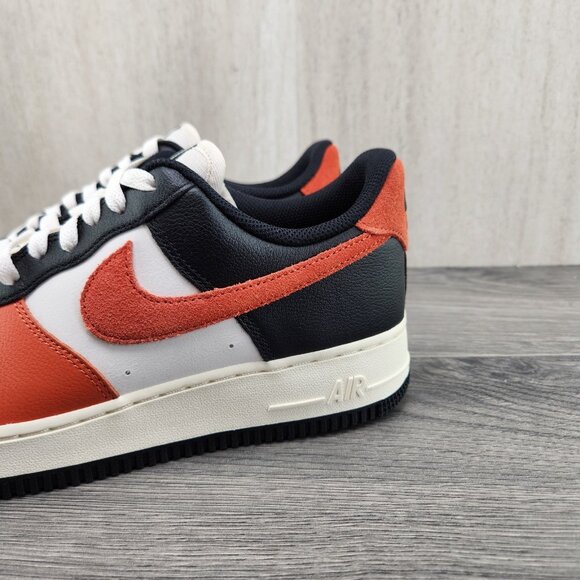 Nike Air Force 1 \'07 LV8 Low Size 9.5 Mens Black Vintage Coral White Sneakers